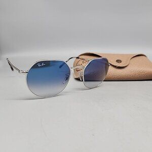 Ray Ban Jack Kids Sign Glasses Blue Silver RB 3565 53 20 145 Case Italy